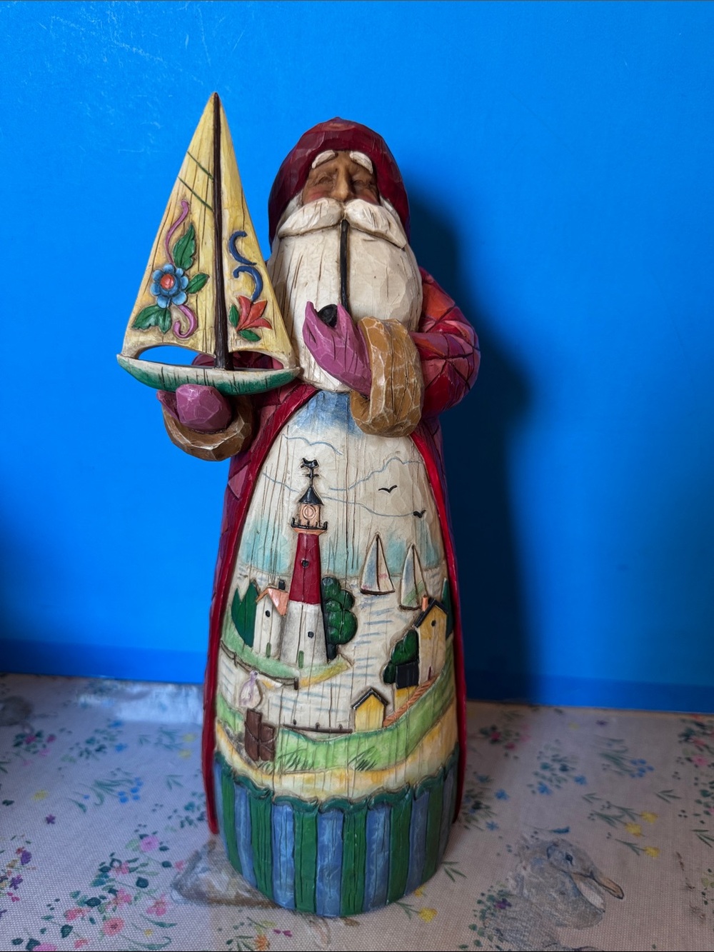Jim Shore Heartwood Creek "A Ship Sails in Bearing Gifts" figurine from 2003.